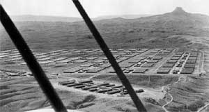 aerial view, Heart Mountain Relocation Center