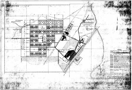 map of Heart Mountain Relocation Center