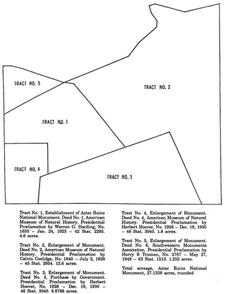 map of Aztec Ruins NM