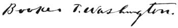 signature of Booker T. Washington