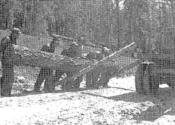CCC workers loading logs