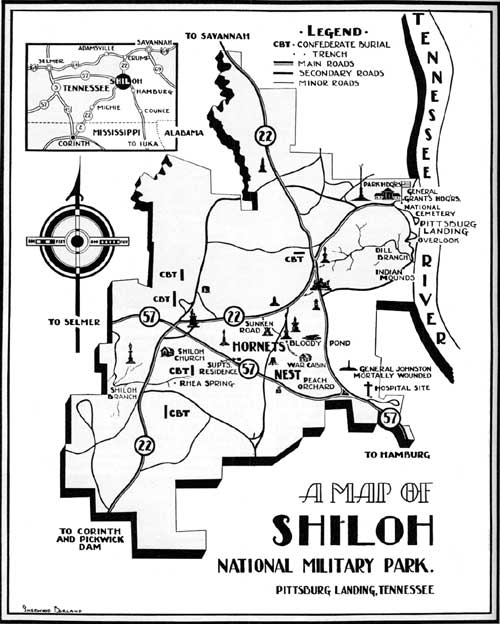Shiloh National Military Park Map