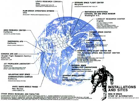 map of installations and sites