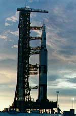 Apollo Saturn V on launch pad