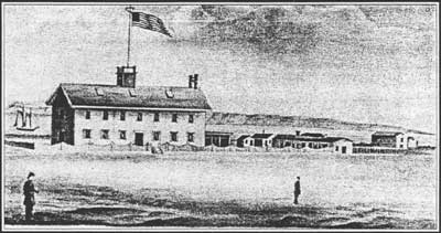 sketch of the San Diego Barracks
