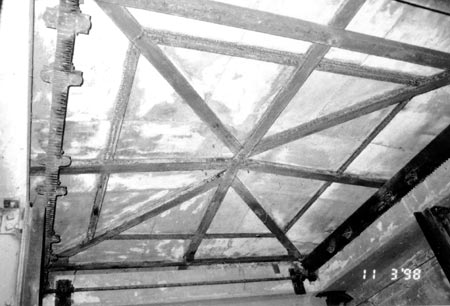 underside of the elevator platform