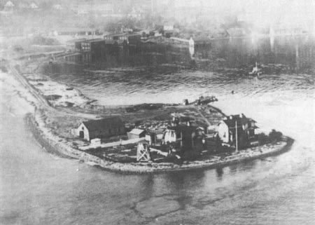 aerial view of Ballast Point Lighthouse