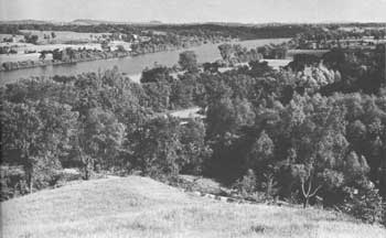 view looking from the British River Redoubts