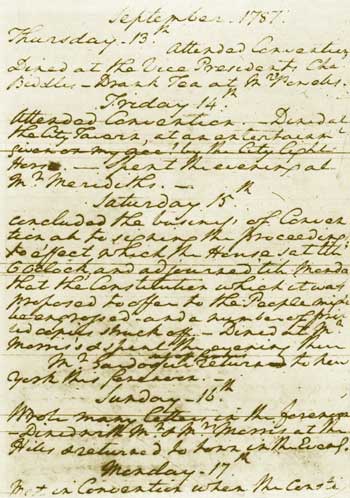 Washington's diary
