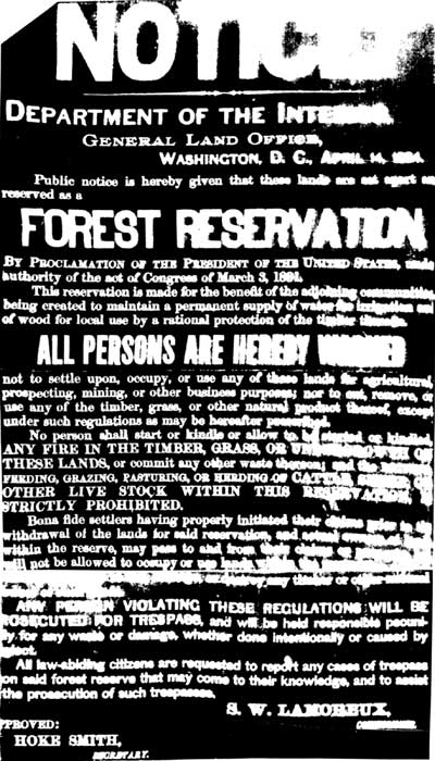 Forest Reserve Boundary Notice