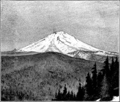 drawing depicting the original Mount Mazama
