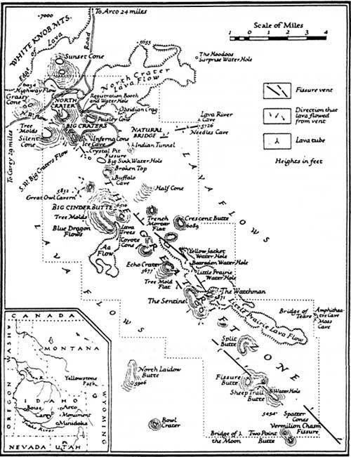 Early Map of Craters of the Moon, ca. 1926-26