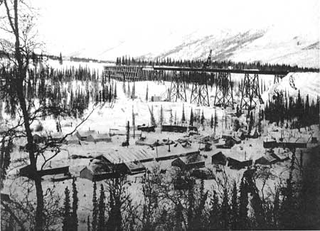 Riley Creek bridge construction camp