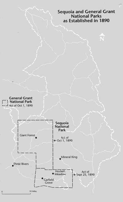 map of Sequoia and General Grant NP