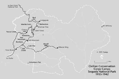 map of CCC Camps