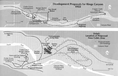 map of Kings Canyon development proposals