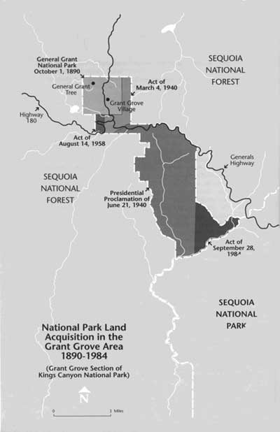 map of Grant Grove land acquisition