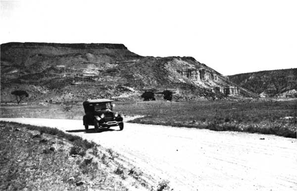 road in El Malpais Country in 1920s