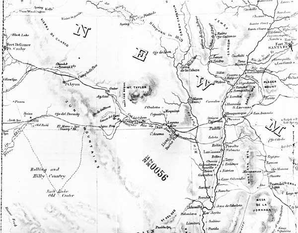 map of Fort Wingate environs