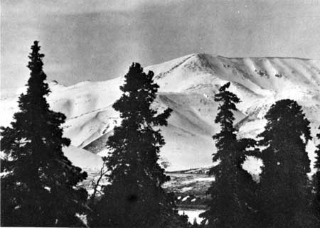 snow-covered mountain range