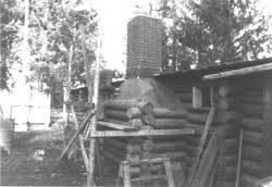 Exterior fireplace