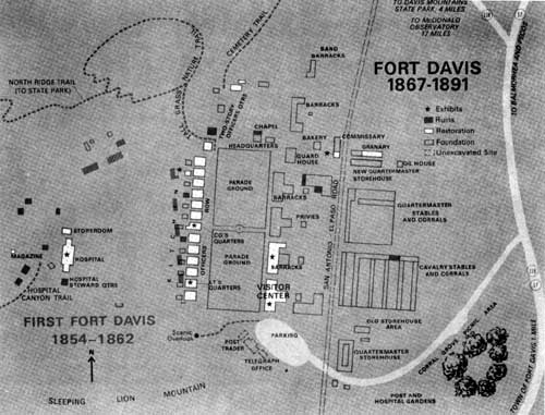 Fort Davis site map