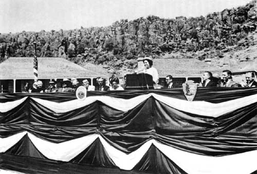 Lady Bird Johnson at Dedication Ceremony