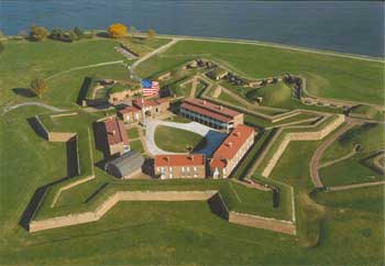 aerial view of Fort McHenry
