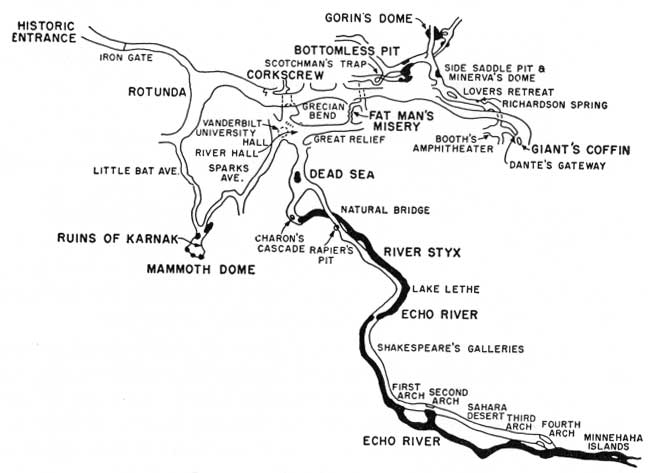 Mammoth Cave Map Underground