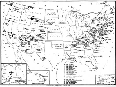 map of National Park System