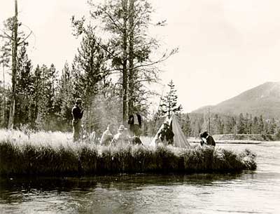 re-enactment of Washburn,
Langford, Doane Party