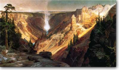 Moran oil on canvas of Grand Canyon
of the Yellowstone