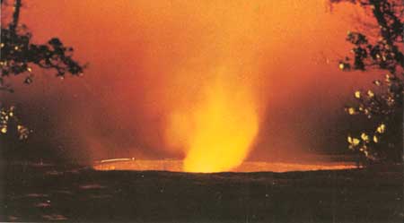Halemaumau Crater and fume cloud