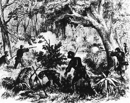 sketch of fighting