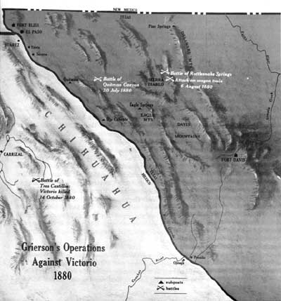 map of Grierson's operations against Victorio, 1880