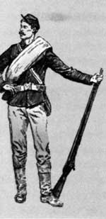 sketch of infantryman