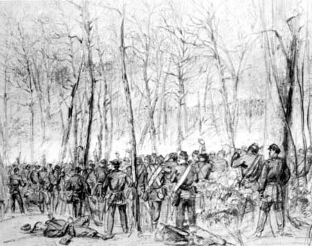 sketch of soldiers
