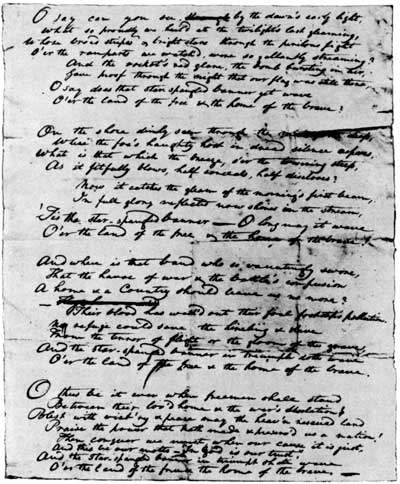 draft of 'The Star-Spangled Banner'