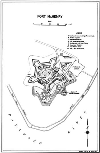 map of Fort McHenry