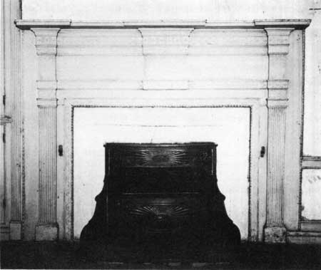 mantelpiece and stove