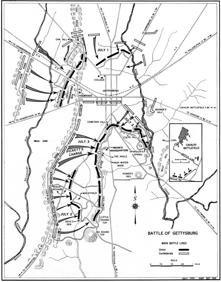 Historic Gettysburg Trail Map Nps Historical Handbook: Gettysburg