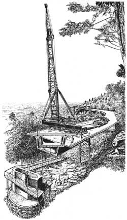 sketch of Linn Cove Viaduct