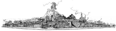 sketch of Hazel Mountain Overlook