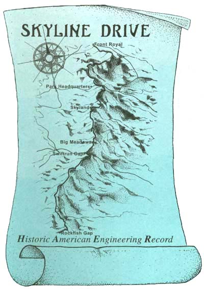 map of Skyline Drive
