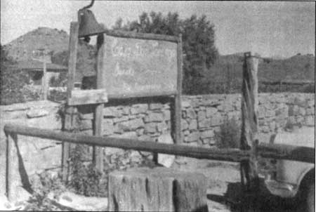 sign board and bell