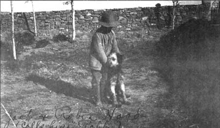 Hubbell's grandson and dog