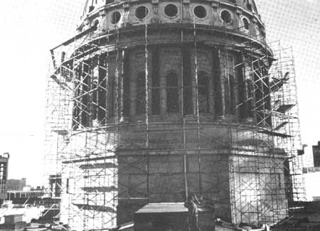 Old Courthouse dome and scaffolding
