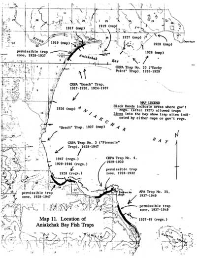Aniakchak Bay fish traps map