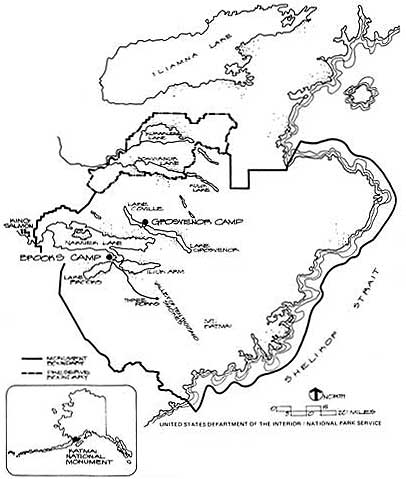 Katmai NP and Preserve map
