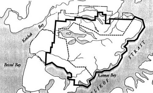 proposed Katmai NP draft EIS map